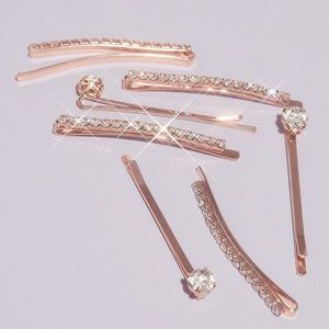 Crystal Embellished Hairpins Set